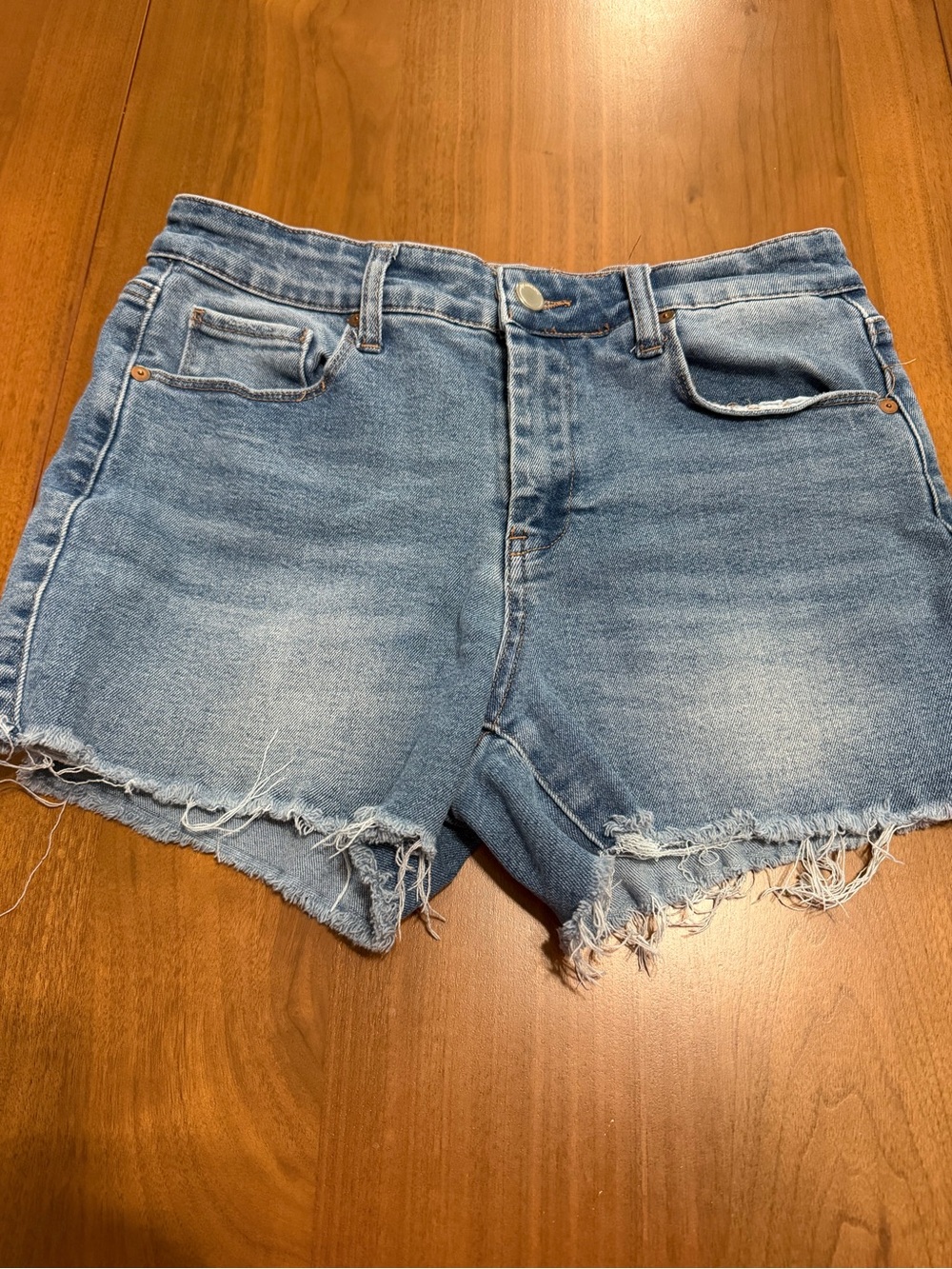 Blank NYC Denim Frayed Hem Women's Shorts - Light Blue